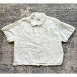 Holiday by Emma Mullholland Linen Checkered Top Size L Photo 2