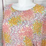 Sam‎ & Jess Floral Butterfly Sleeve Smocked Waist Blouse Pink Multi Large Photo 5