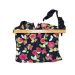 Chetta B  Bustier Floral Pattern Halter‎ Top Back Zip Closure Pink Black Womens 6 Photo 2