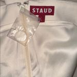 STAUD NEW! Una ivory button down sleeveless Midi dress sz L Photo 5