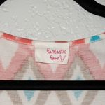 Fantastic Fawn Coral & Turquoise Ikat Diamond Print Top Size Medium Photo 4