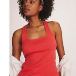 Anthropologie Coral Ribbed Square Neck Tank Top XS Photo 2
