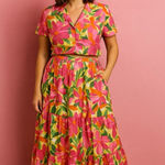 FLYING TOMATO‎ PRINTED POPLIN Outfit ( Includes Skirt And Top) Small Photo 0