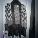 Lucky Brand  Black and Gray Geometric Cardigan Women’s Photo 2