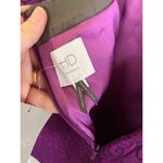Anthropologie HD In Paris Brocade A-Line Skirt Purple Floral Embroidered Size 10 Photo 4