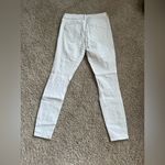 EXPRESS legging material white jeans with rips Photo 1