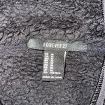 Forever 21 Black Fuzzy Zip Up Sweater Photo 2
