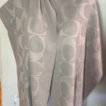 Coach Signature Oversized Soft Grey Cashmere Wool Scarf Muffler OS Photo 0