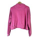 Aerie Pink Cropped Sweatshirt Pullover Hoodie Full Zip Women Sz M Photo 3