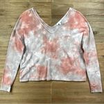Beyond Yoga  Open Neck Pullover in Chai Cloud Dye Photo 1