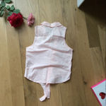 Forever 21 F21 pink sleeveless button - tie at waist Photo 3