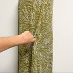 Cuddl Duds White Green Moss Palm V Neck Sleeveless Midi Dress Large Leaves Print Photo 4