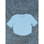 Lululemon Hold Tight Cropped T-Shirt Bone Off White Cream Short Sleeves Size 6 Photo 3