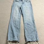 Uniqlo Women’s Light High Rise Raw Hem Straight Leg Jeans Size 26 EUC Photo 0