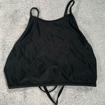 Aerie Black Crop swim top large Photo 0