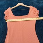 Haute Monde Blush Pink Stretch Ribbed Jersey Knit Side Slit Bodycon Maxi Dress Photo 10