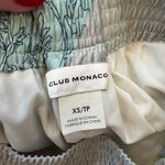 Club Monaco  Elasticated Slip Pleated Midi Skirt in Black, Cream, and Blue Photo 3