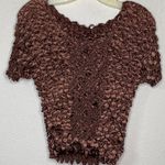 Vintage FC‎ Expandable Popcorn Shirt Brown Size undefined Photo 4