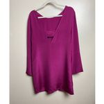 Cuyana Silk V-Back Dress in Amethyst NWT Sz. S Photo 5
