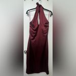 Jason Wu NWOT  Satin Burgundy Halter Dress Photo 1
