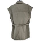 Banana Republic Shirt Dress Womens L Green Belted Utility Gorpcore Button Down Photo 4