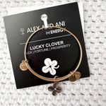 ALEX AND ANI Lucky Clover Brass Gold Charm Bracelet New in Box Photo 0