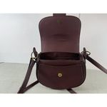 Burgundy Mauve Brass HW Vegan Hobo Crossbody Purse 10x9x3‎ DisneyBound Bag Red Photo 8