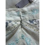 Sigrid Olsen 100% Linen Beige Embroidered Skirt Women’s 12 Lined Boho Fairy EUC Photo 4