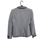 Charter Club  Long Sleeve Collared Blazer Black White Houndstooth Tweed Size 4P Photo 1