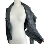 Lulus Ready For Anything Moto Jacket Gray Suede L Minimalist Style Monochrome Size L Photo 6