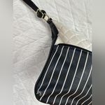L by Betsey Jhonson Elegant White and Black Striped Women's Bag Photo 3