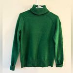 Jeanne pierre  Turtleneck Sweater Preppy Cotton Knit Dark Green Cozy Size S M Photo 0
