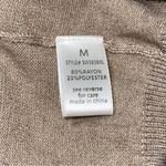 Active USA  Women’s Size M Heathered Tan Rayon Knit V-Neck Long Sleeve Sweater Photo 5