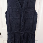 Joie  Linen V Neck Jumper Women's XSmall Navy Photo 0