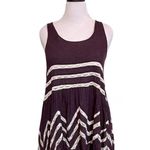 Free People Intimately Trapeze babydoll mini dress purple polka dots lace M Photo 0