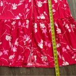 Maaji Alana Long Floral Button Front Red Maxi Skirt S Photo 5