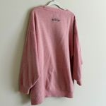 EXPRESS Vintage Athletique Pink Sweatshirt Embroidered Oversized 90s Womens M Photo 5