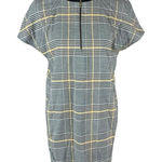 ZARA  Trf Plaid Zip Front Short Sleeve Mini Dress Preppy Chic Small Photo 0