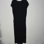 Eileen Fisher Fine Tencel Jersey Wide Leg Cropped Jumpsuit Sz XL Black NWT Photo 4