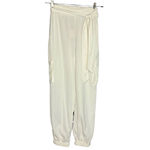 superdown  White Satin Cargo Pants Joggers XL Ankle Belted Revolve Rachel $70 New Photo 6