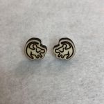 Disney Lion King Simba Wood Stud Earrings Photo 1