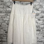 1. State EUC  White Eyelet A-Line Skirt Size Small with Tags Photo 0