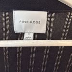 Pink Rose  Long Sweater Cardigan Black Photo 1