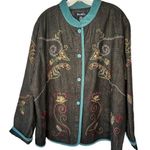 Vintage Denim‎ & Co. Embroidered Pantsuit Blue Size 2X Photo 0