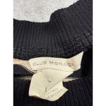 Club Monaco  Womens Striped Metallic Gold Black Top‎ Raglan Sleeve Size Large Photo 2