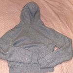 Brandy Melville Grey Cropped Zip Up Photo 2