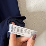 Eileen Fisher  Navy Washable Stretch Crepe Side Zip Shift Dress Medium Petite Photo 8