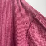 We The Free Top Womens size L Mauve Ribbed Knit Long Sleeve Boat Neck Pullover Photo 2