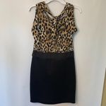 Leopard Print Stretch Midi Dress Tan Photo 5