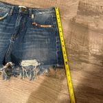 French Connection  Size‎ 6 High Waist Embroidered Jean Shorts Frayed Denim Boho Photo 7